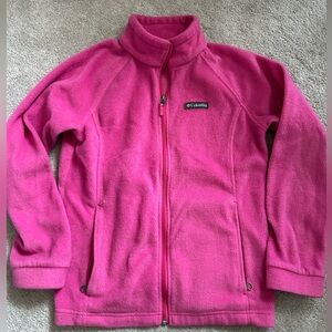 Girls pink Columbia full zip fleece